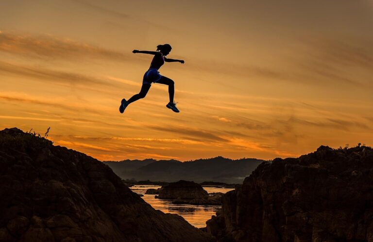 achieve, woman, girl, jumping, running, sports, sportive, athletic, athlete, runner, adventure, challenge, nature, competition, courage, dangerous, determination, fast, freedom, enjoy, high, jump, leap, outdoor, over, rush, silhouette, success, successful, sunrise, winner, young
